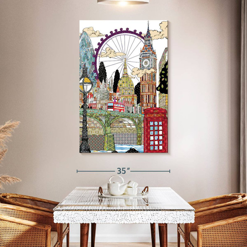 Aime Patchwork London, 51" H x 34" W