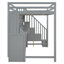 Lit escamotable double sur double avec lève-personne hydraulique et conception de bureau