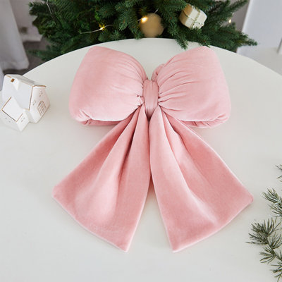 Ornement d'arbre de Noël surdimensionné rose pâle