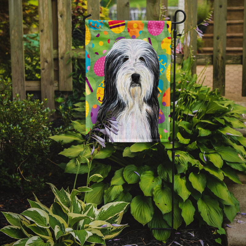 Drapeau de jardin Atara, Colley barbu (noir et blanc)
