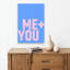 Sweet Me You Text Bold Modern Romantic Wall Art Print 1 Piece Wrapped Canvas Wall Art-1712868515