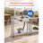 39.4"x19.7"x37“ Stainless Steel Sink with Left Worktop, Single Bowl Utility Sink with Faucet