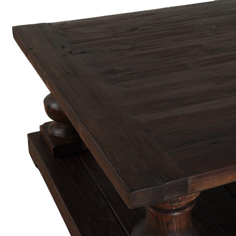 Table basse en bois massif avec rangement McKew