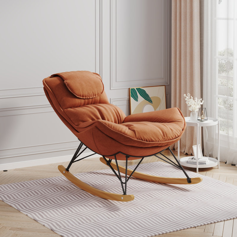Fauteuil rembourré moderne Modern Luxury Rocchair, Brun
