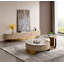 Elegant Marble Coffee Table Set With Base – Round Design With Storage Drawers