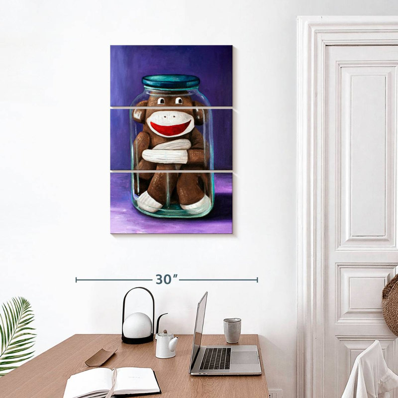 Ketti Preserving Childhood Sock Monkey, 32" H x 20" W