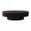 Table basse 47 po ovale avec rangement en bois massif plaqué en bois massif pour table de salon, chambre à coucher, appartement ou bureau, noir-49993399