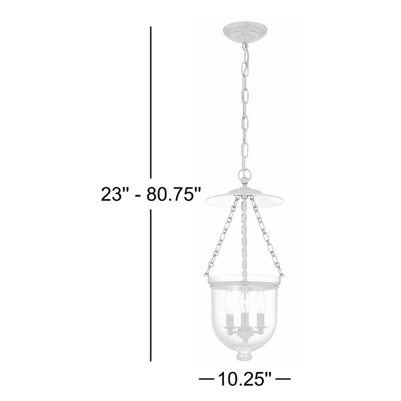 Hampton 3 - Light Pendant, Plain, Aged Brass