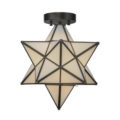 Backes Glass Semi Flush Mount