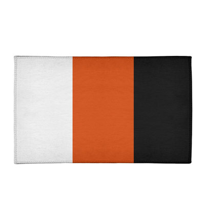 Tapis orange/noir