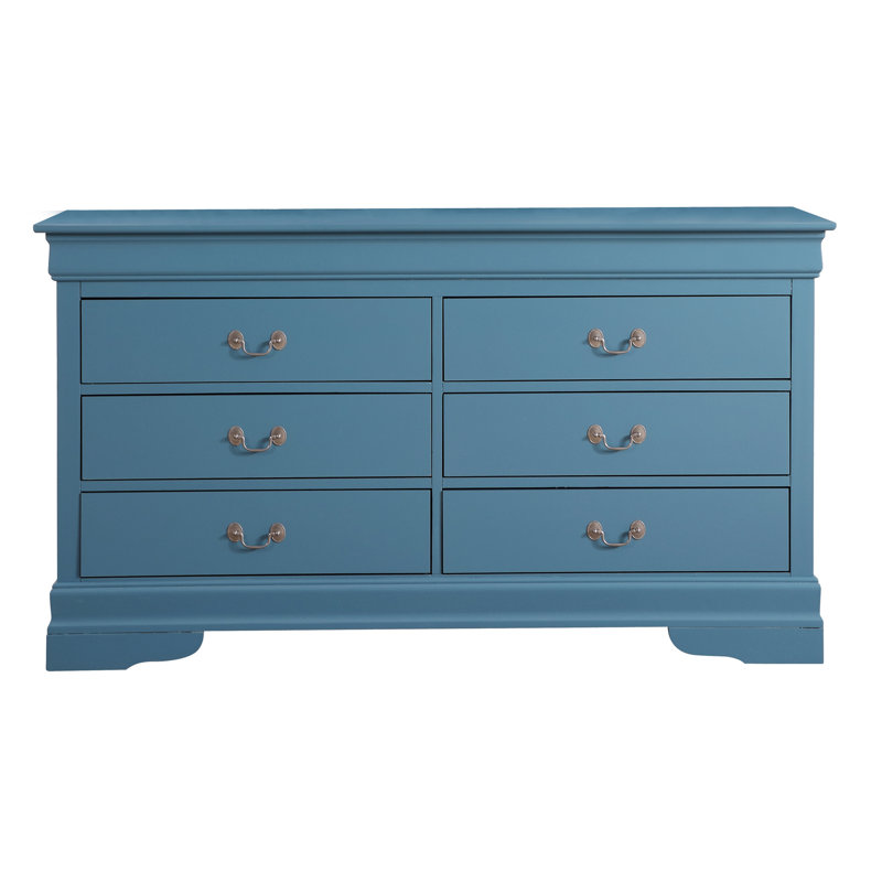 Commode Louis Phillipe, bleu sarcelle, Sarcelle