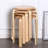 Stackable Bentwood Stool Set Of 4, 18" Round Stacking Backless Nesting Stools-457254869