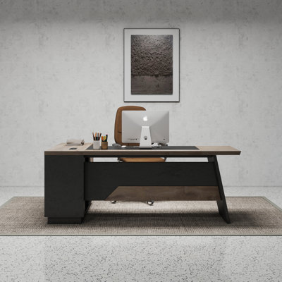 Anberlin 55.12'' W Height Adjustable Rectangle Writing Desk