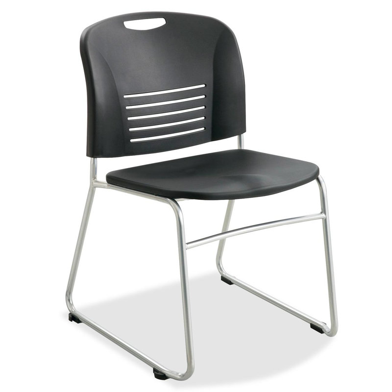 Chaise empilable sans accoudoirs, Noir