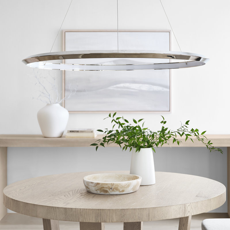 Peter Bristol Encircle 48" Ring Chandelier, Polished Nickel