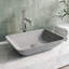 Lavabo de salle de bain rectangulaire fait à la main gris Duomo L 18 po x l 13 po x H 4 po Duomo