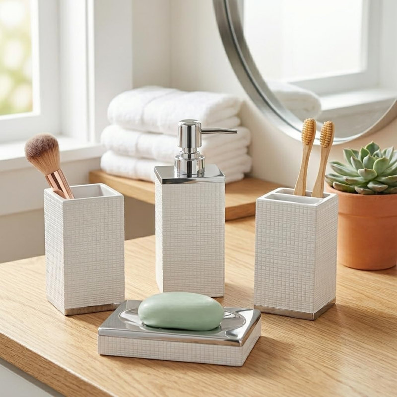 Ensemble d'accessoires de salle de bain Estella, 4 pièces