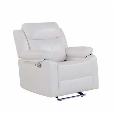 Fauteuil inclinable blanc oscillant 6026 avec DEL