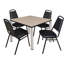 Plateau de table Kee Square, 4 chaises empilables-472020732-472020678-472020676