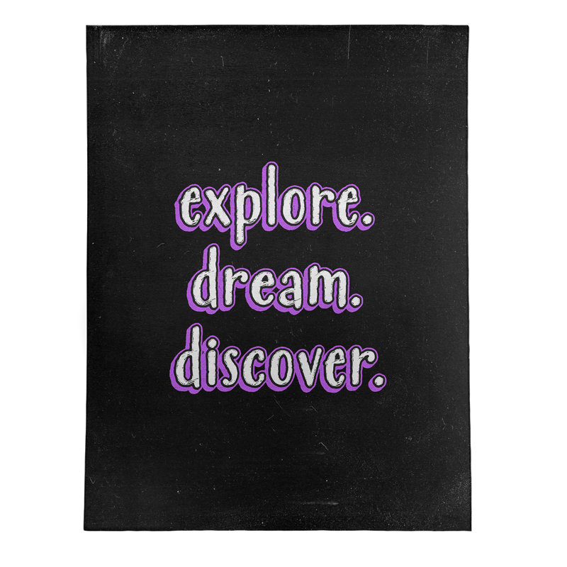 Tapis en poly-chenille style tableau noir look rêve discover, Rectangle 5 pi x 7 pi