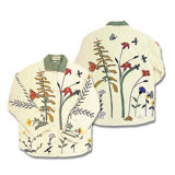 Wild Flower Embroidered Handquilted Cotton Jacket – Handmade, Soft Cotton Filled, Reversible, Comfortable and Stylish Jacket