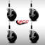Ensemble de roulettes extensibles en caoutchouc souple 5 po 7/8 po avec frein SCC