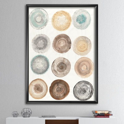 « geometric crème circles »-cadre photo imprimé sur toile
