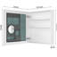 Rangement de salle de bain à miroir biseauté de 24 po x 26 po - ouverture de la porte de gauche, espace intérieur généreux, miroir, bois d'ingénierie robuste, porte de l'armoire à pharmacie de l 24 po x H 26 po, charnières en HD transparentes-1429430332