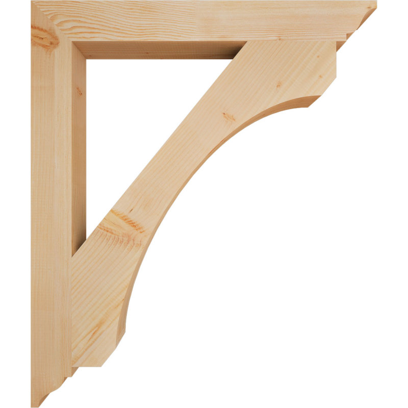 Support en bois rustique traditionnel BKTLEC01, Douglas (lisse), H 40 po x l 3,5 po x P 34 po