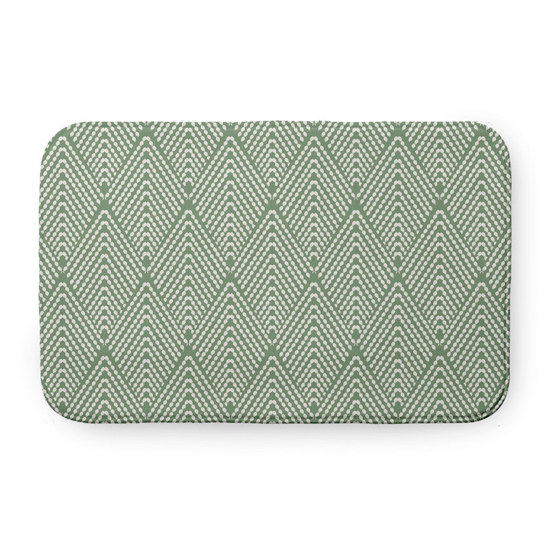 Tapis de bain GGG, L 17 po x L 24 po, Vert