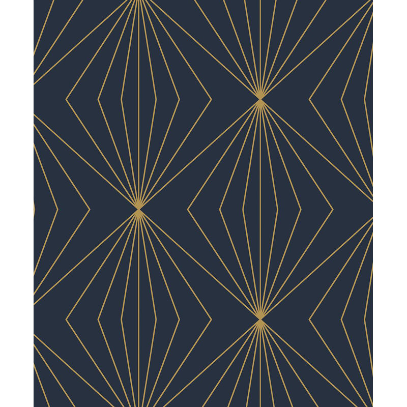 Rouleau géométrique Veale, Bleu marine