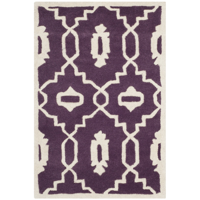 Carolene Hand Tufted Wool Geometric Rug, Rectangle 2' x 3'