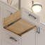 Meuble-lavabo double autoportant 72 po avec plateau en quartz blanc Rooh-92872003