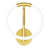 10'' Modern LED Wall Sconce in Satin Gold – Geometric Ring Light for Hallway, Entryway, Bathroom – Integrated LED, No Bulb Required – Sleek Minimalist Design-419713239