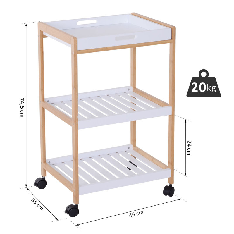 Solid Wood Bar Cart