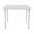 Resin 5-Piece Folding Square Table And Chair Set, Light Grey