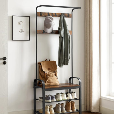 Freestanding 9 - Hook Coat Rack
