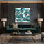 «Hawaiian Honu», art mural sur toile bleue-1163025780