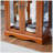 Lighted Glass Curio Display Cabinet With Wood Frame - Elegant Glass Storage For Wine, Toys & Collectibles - For Living Room, Kitchen & Pantry - Bulb Included, OAK-13087320