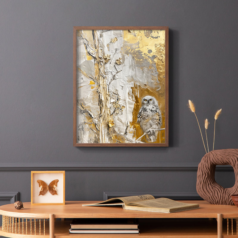 ANIMALS Series XC III - reproduction encadrée de qualité supérieure - prête à être accrochée - aucun clou requis, Noyer