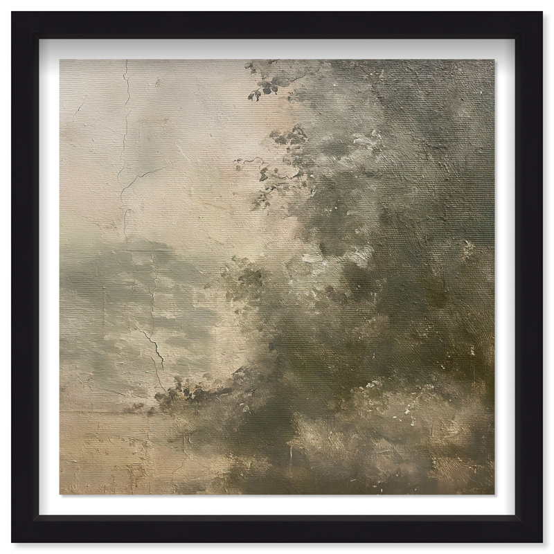 Crumbled Verdancy Shadowbox Landscape & Nature Print by Oliver Gal, Black Frame, 12 x 12, 13.5"H x 13.5"W, Black Frame