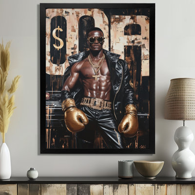Boss Fighter African American Man II - Man Wall Decor