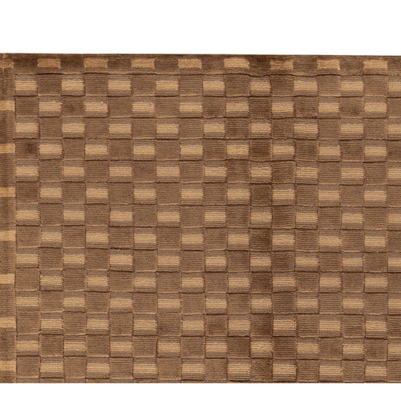 Hand Knotted Wool Area Rug in Taupe