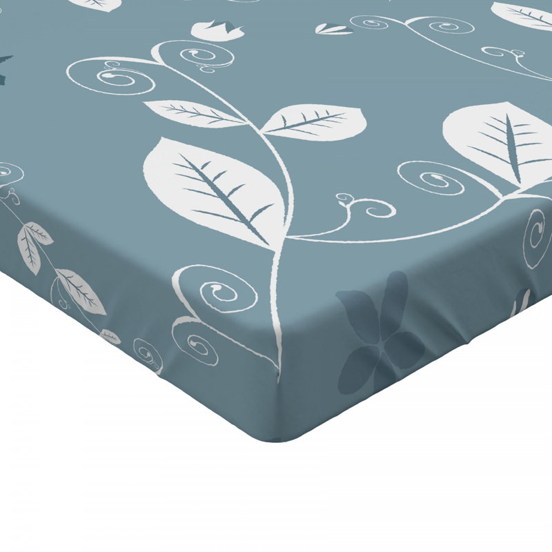 Microfiber Floral Fitted Sheet, Full/Double Fitted Sheet
