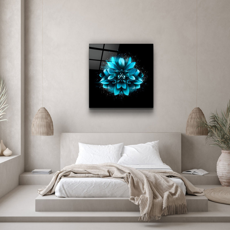 Élégante peinture décorative en verre trempé, 40 x 40 po | 100% verre trempé, épaisseur: 0,16 pouce | Impression UV pour des couleurs éclatantes et une durabilité | Parfait pour la décoration intérieure et les amateurs d'art