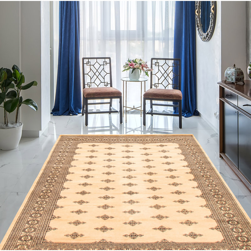 Tapis beige Finest Peshawar Bokhara 6 pi 3 po x 8 pi 4 po