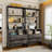 61.4" Tall Storage Bookcase with Drawers, Lock and  Charging Station-404290770
