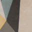 Tapis bleu sarcelle / beige en laine touffeté à la main Jahiem-349010920