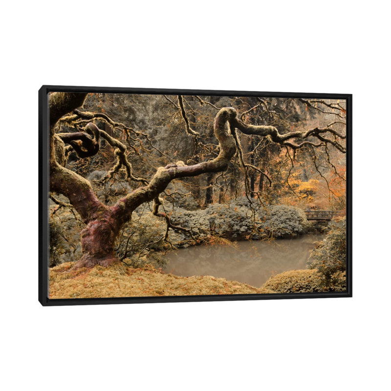 « transcendent érable », impression sur toile, Toile avec cadre noir, H 8 po x l 18 po x P 26 po, Pas de tapis