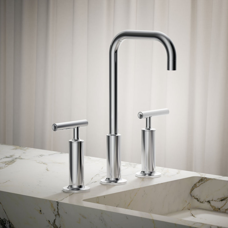 Purist® Widespread Bathroom Faucet, Polished Chrome